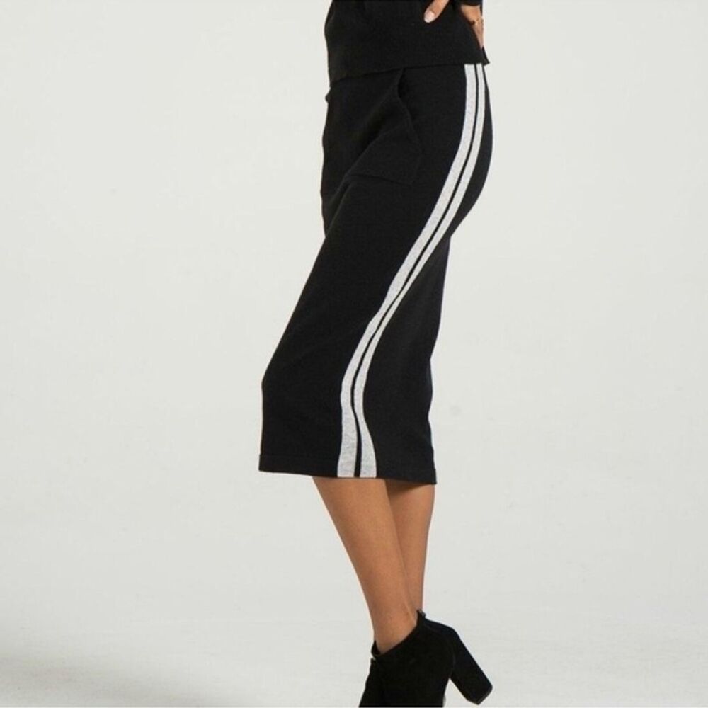 n:Philanthropy Tokyo Navy Blue Stripe Midi Skirt size Small - Picture 10 of 11